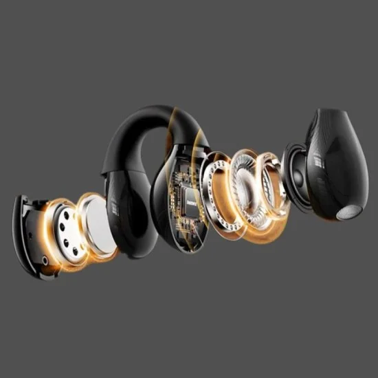 Porodo Soundtec Avance Air Conduction TWS - Black-Yellow